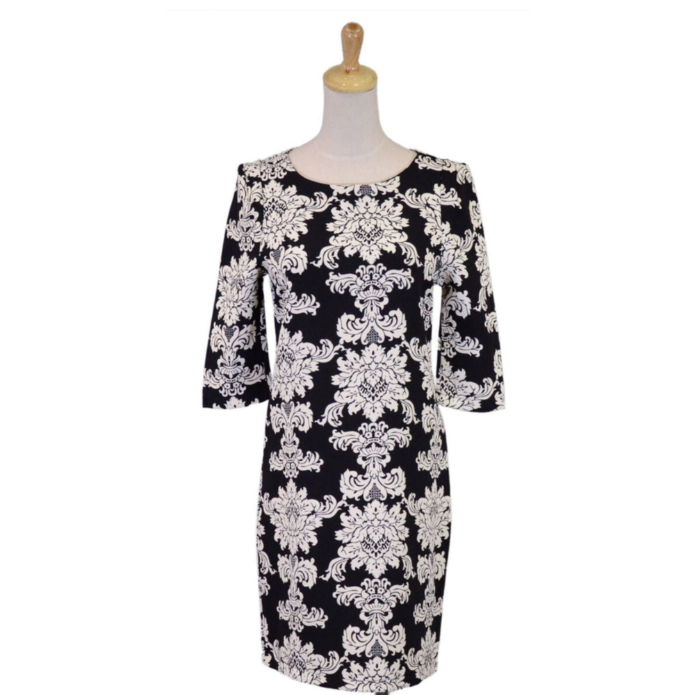 Everly Off White and Black Dress RS 51